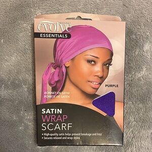 First line Evolve Satin Wrap Scarf in Deep Purple